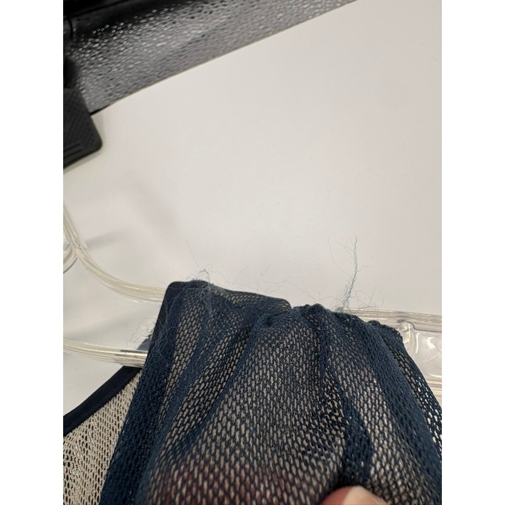 BCBGMAXAZRIA Dress Womens 2 Blue Sequin Mesh Yoke Sleeveless Bodycon Cocktail‎ - Picture 8 of 11